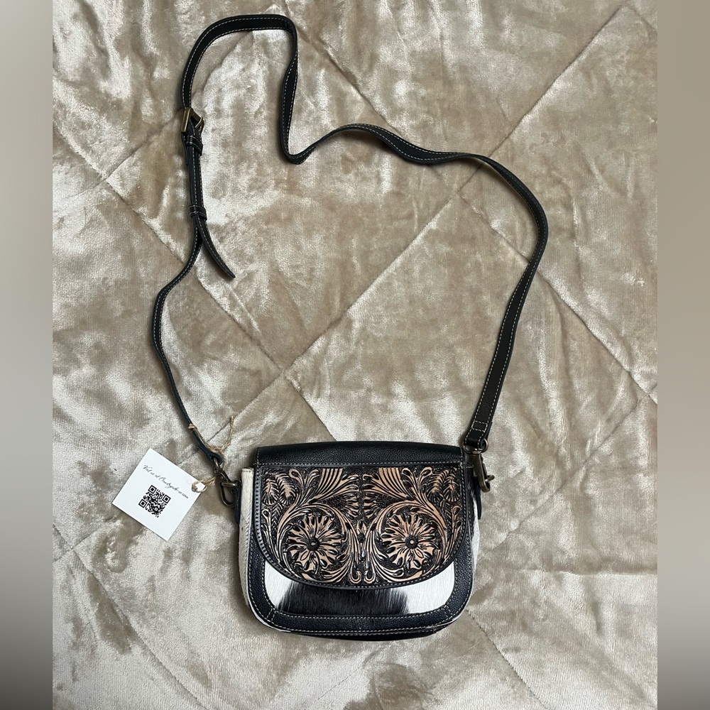 NWT leather western purse